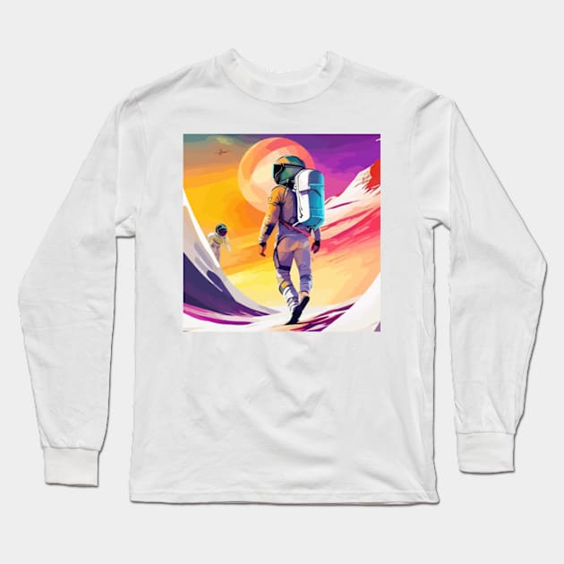 Ethereal Wonder - Discovering the Mysteries of the Galactic Expanse Long Sleeve T-Shirt by Moulezitouna